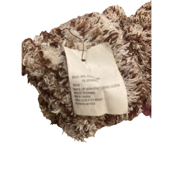 2 Pairs Winter Gloves Stripes Striped Fuzzy Warm Soft Fall Ski Snow Snowboarding - Picture 3 of 4